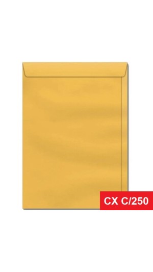 ENVELOPE SACO 162X229 OURO CAIXA C/250 UNID.