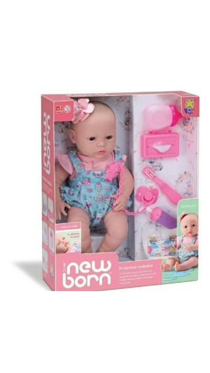 BONECA NEW BORN PRIMEIROS CUIDADOS DIVERTOYS