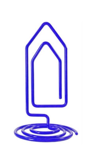 PORTA RECADO CLIPES  AZUL ESCURO BASE 75MM X ALTURA 145MM