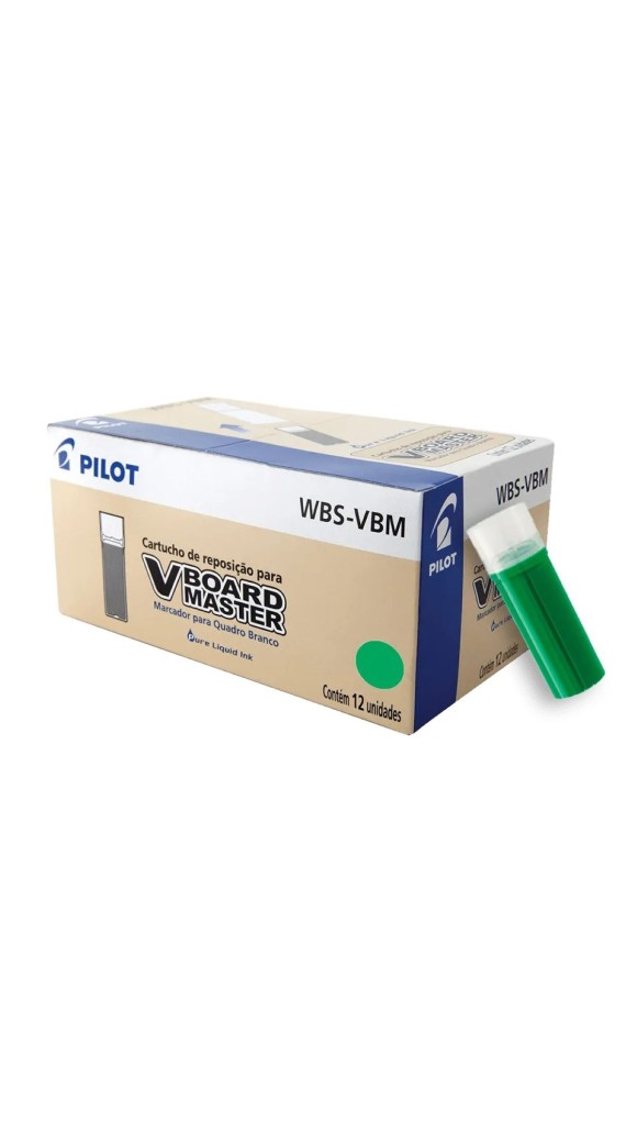 REFIL MARCADOR QUADRO BRANCO RECARREGAVEL PILOT CAIXA C/12 UNID.