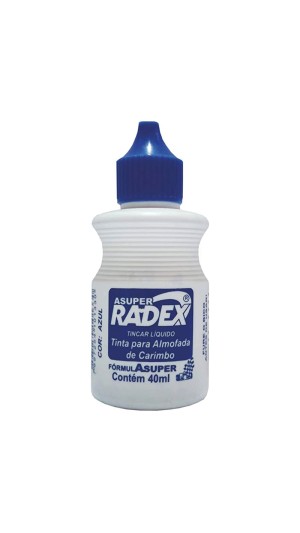 TINTA CARIMBO 40 ML AZUL RADEX