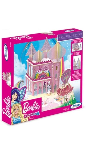MONTE E BRINQUE PLAYSET BARBIE REINO DREAMTOPIA 70 PÇS XALINGO