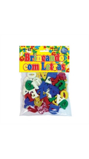 ALFABETO PLÁSTICO BRINCANDO C/LETRAS 70PÇS