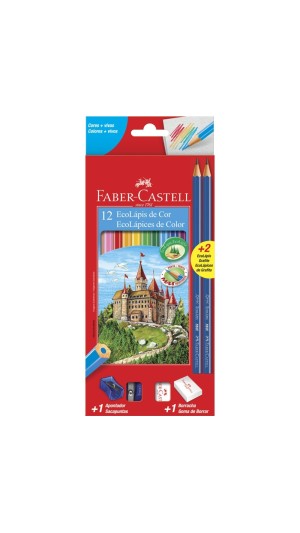 LÁPIS DE COR 12 CORES - FABER-CASTELL