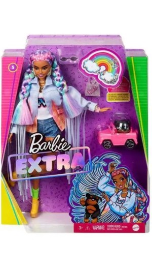 BONECA BARBIE EXTRA COM ACESSORIOS E MASCOTE