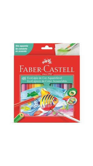 LÁPIS DE COR 48 CORES AQUARELÁVEL FABER-CASTELL