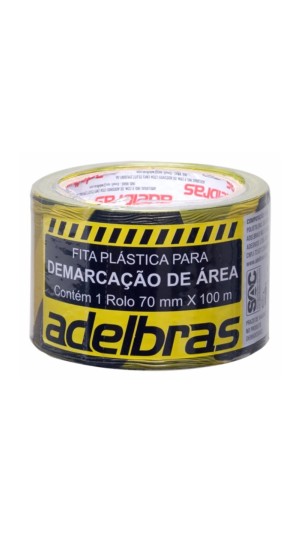 FITA DEMARCAÇÃO AREA AM/PT ZEBRADA 70MMX100M ADELBRAS