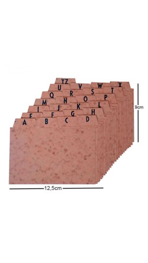 INDICE AZ 3X5 CARTAO MARMORIZADO ACRINIL