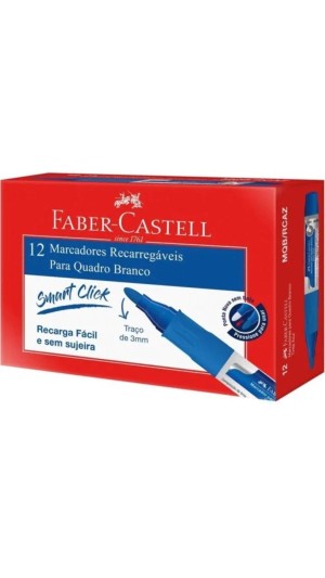 MARCADOR QUADRO BRANCO RECARR.SMART CLICK CAIXA C/12 UNID FABER CASTEL