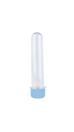 TUBETE ACRILICO 13CM C/TAMPA AZUL