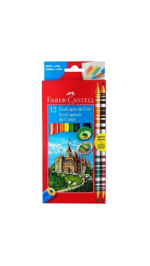 LAPIS DE COR 12 CORES FABER-CASTELL 14 CORES PCT C/12 CAIXAS