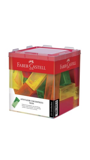APONTADOR DEPOSITO NEON FABER-CASTELL CAIXA C/25 UNID