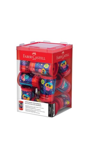 APONTADOR DEPOSITO TUBO CANDY PARTY FABER-CASTELL CAIXA C/12 UNID