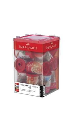APONTADOR DEPOSITO TUBO FABER-CASTELL CAIXA C/12 UNID