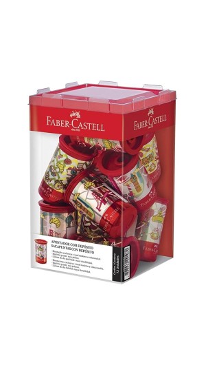 APONTADOR DEPOSITO TUBO LETS GO FABER-CASTELL CAIXA C/12 UNID