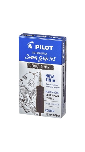 CANETA ESF.SUPER GRIP 0.7 PILOT CAIXA C/12 UNID.