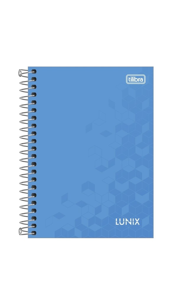CADERNO 1/4 CAPA DURA ESPIRAL FEM.LUNIX 80F