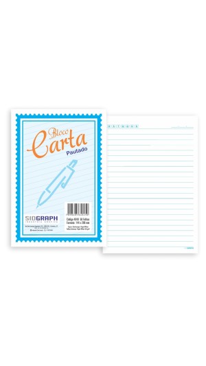 BLOCO CARTA PAUTADO 144X208MM 50F SIDGRAPH