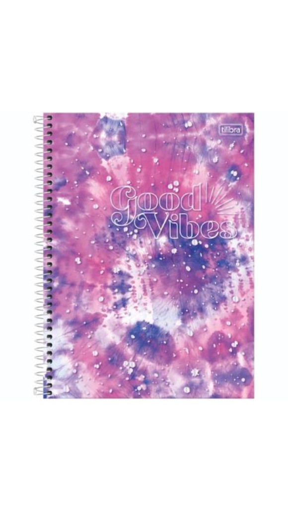 CADERNO UNIVERSITÁRIO CAPA DURA FEM.10X1 GOOD VIBES 160F