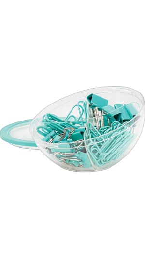KIT CLIPS E PRENDEDOR BINDER AQUA TILIBRA