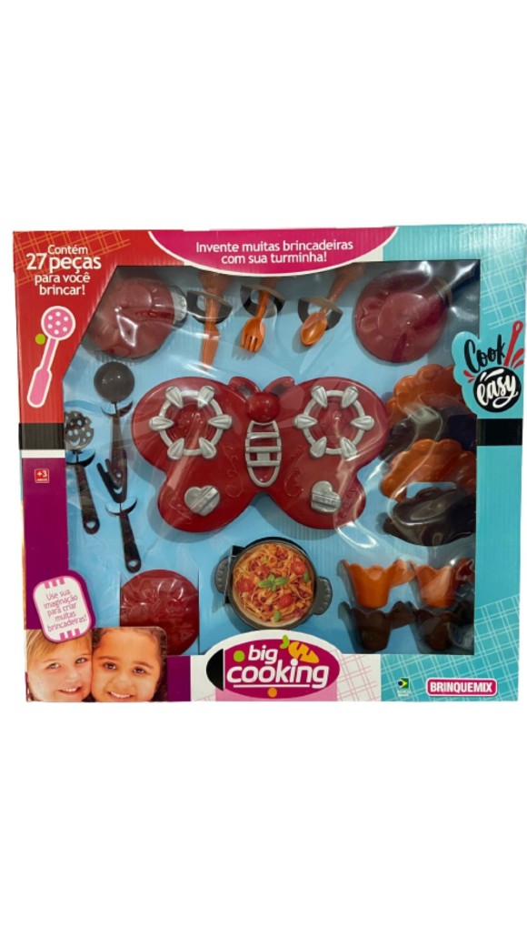 KIT BRINQUEDO BIG COOKING C/27 PEÇAS BRINQUEMIX
