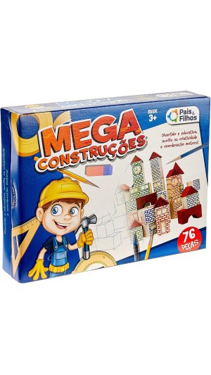 JOGOS MEGA CONSTRUÇÕES 76 PCS PAIS&FILHOS