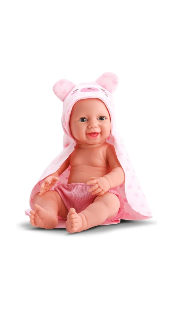 BONECA NEW BORN - LITTLE BANHO DIVERTOYS