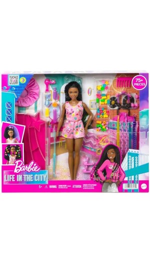BARBIE LIFE IN THE CITY BROOKLYN PENTEADOS DIVERTIDOS HHM39 MATTEL
