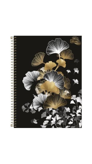 CADERNO UNIVERSITÁRIO CAPA DURA FEM.1X1 B&W 80F