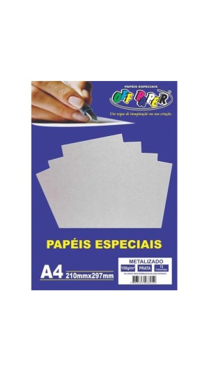 PAPEL IMPRESSO METALIZADO A4 150G 15 FLS OFF PAPER