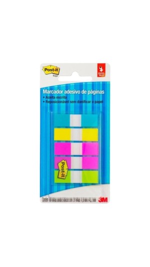 MARCADORES ADESIVOS POST-IT FLAG 5 CORES 100F. 3M