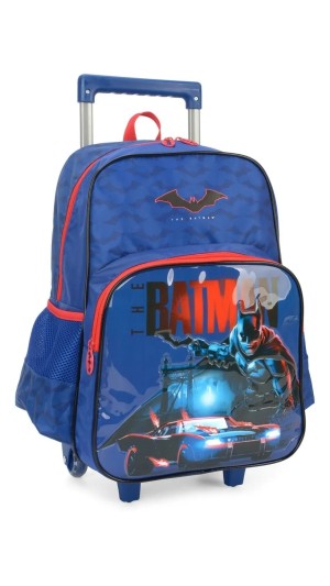 MOCHILA C/CARRINHO MASC.THE BATMAN IC37942BM LUXCEL