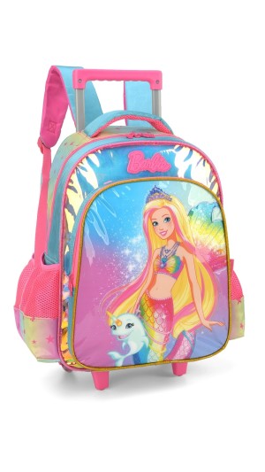 MOCHILA C/CARRINHO FEM BARBIE SEREIA IC38215BB 2023 LUXCEL