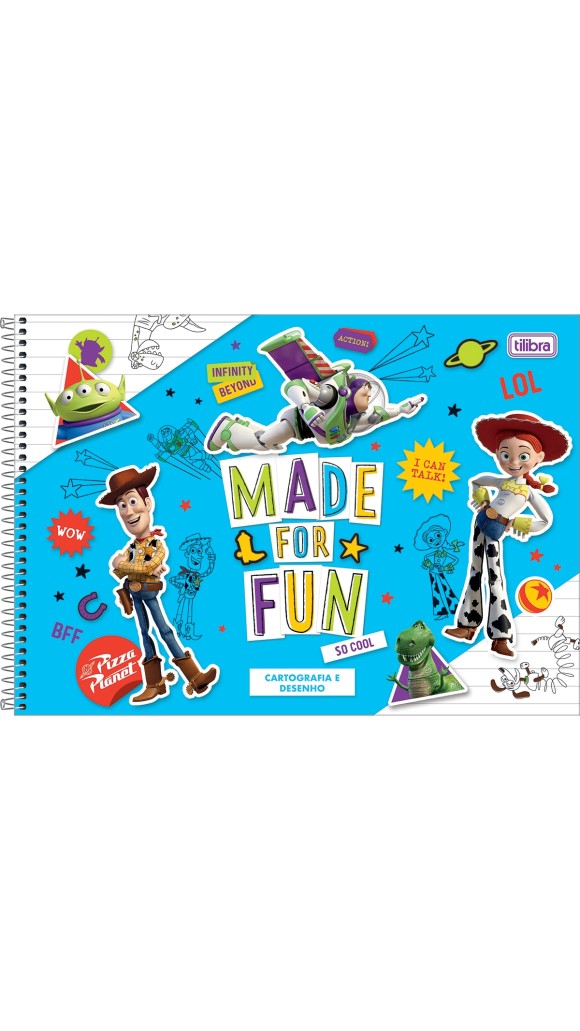 CADERNO CARTOGRAFIA CAPA DURA MASC.TOY STORY 80F.2023 TILIBRA