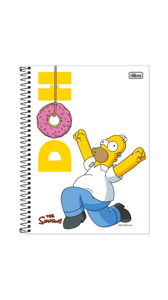 CADERNO UNIVERSITÁRIO CAPA DURA FEM.1X1 SIMPSONS 1M 80F
