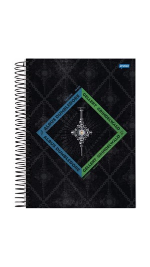 CADERNO UNIVERSITÁRIO CAPA DURA ESPIRAL MASC.1X1 ANIMAIS FANTÁSTICOS 80F.2023 JANDAIA