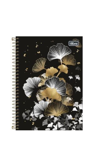 CADERNO 1/4 CAPA DURA ESPIRAL FEM.B&W 80F