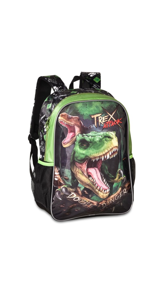 MOCHILA 2 ALÇAS JUVENIL MASC.T-REX ATTACK TX3463J CLIO