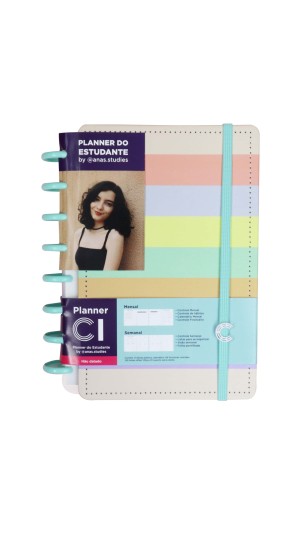 PLANNER CADERNO INTELIGENTE 132F A5 ARCO-ÍRIS BY @ANAS.STUDIES