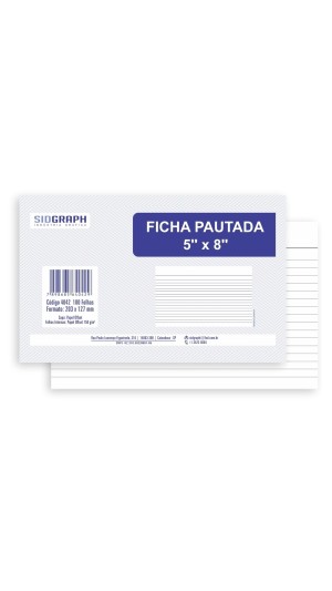 FICHA PAUTADA 5X8 100 FLS 4042 SIDGRAPH