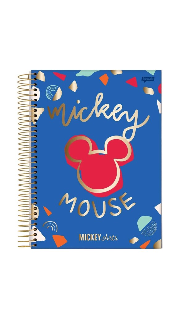 CADERNO ESPIRAL UNIVERSITÁRIO CAPA DURA MASC.1X1 80F MICKEY ARTS 2023 JANDAIA