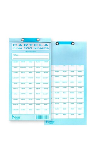 CARTELA DE RIFA COM NOMES TAMOIO
