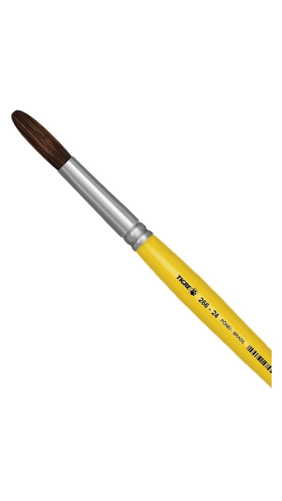 PINCEL REDONDO 266 N.18 CURTO AMARELO PONEI BRASIL TIGRE