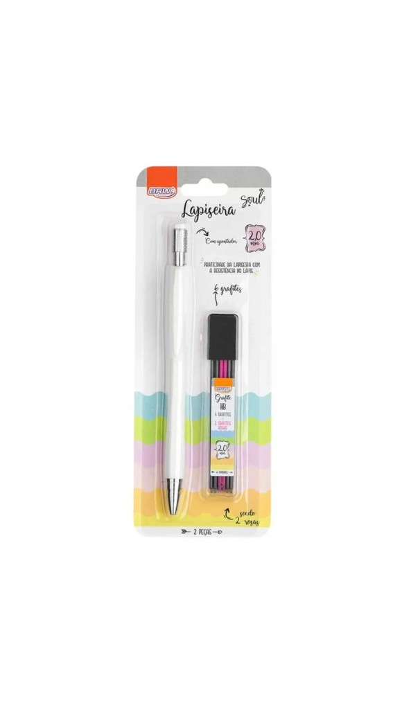 LAPISEIRA 2.0MM + 06 GRAFITES HB BLISTER BRW