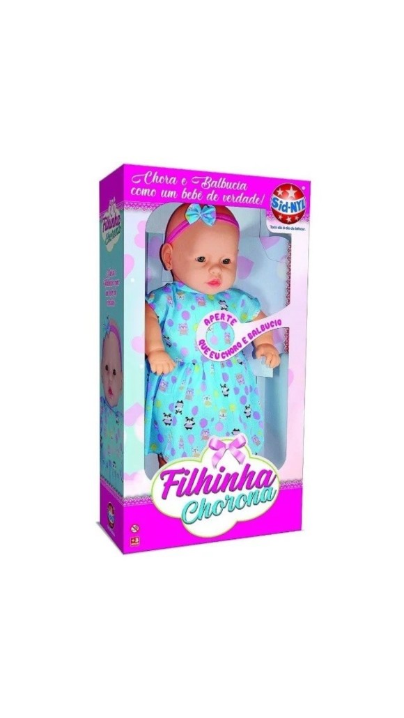 BONECA FILHINHA CHORONA C/SOM SID-NYL