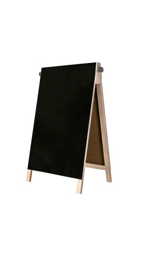 QUADRO NEGRO CAVALETE 120X70 2 FACES MAD.AÇO TABULEIRO STALO