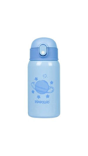 GARRAFA TÉRMICA INOX 400ML C/CANUDO PIMPOLHO