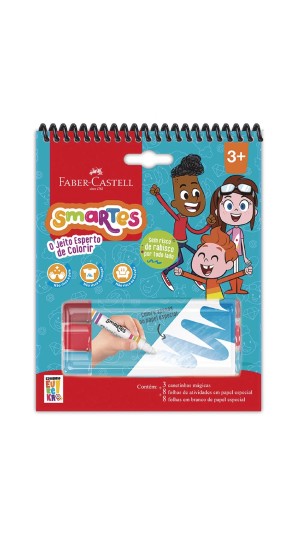 BLOCO PARA COLORIR SMARTES C/03 CANETINHAS FABER-CASTELL