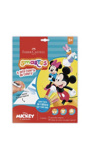 BLOCO DE COLORIR SMARTES C/05 CANETINHAS FABER-CASTELL