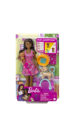 BARBIE ADOTA UM CACHORRINHO NEGRA HKD87 MATTEL